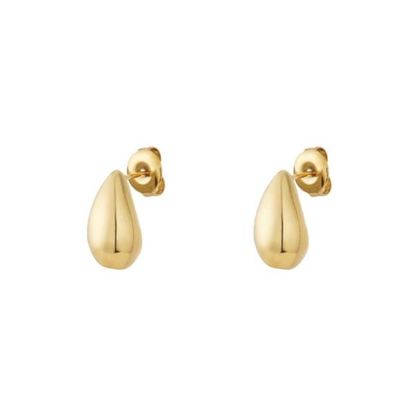 Mini drops oorbellen goud