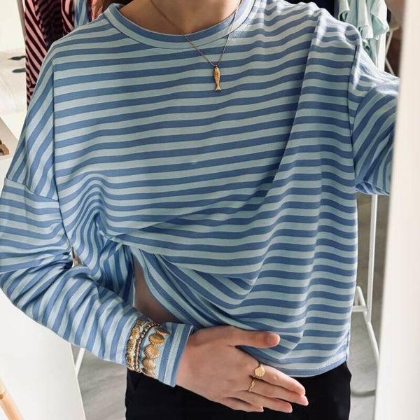 Striped longsleeve blue