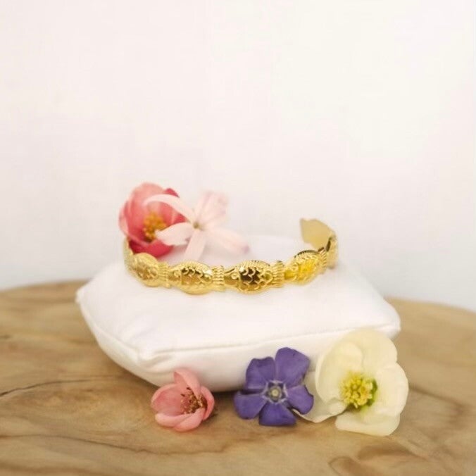 Fishy bangle goud