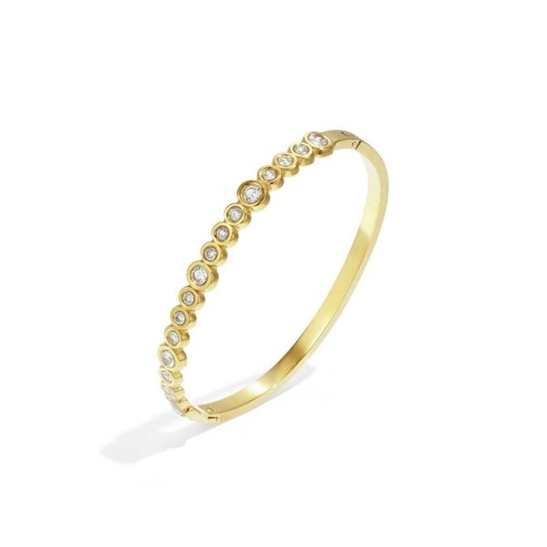 Shiny stones bangle goud