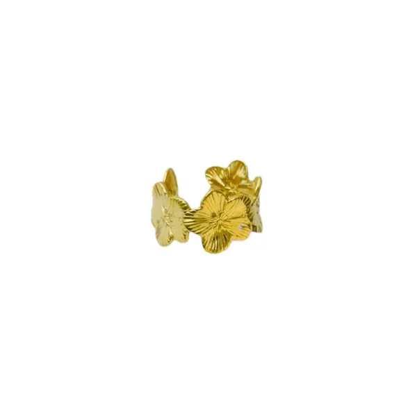 Flower ring goud