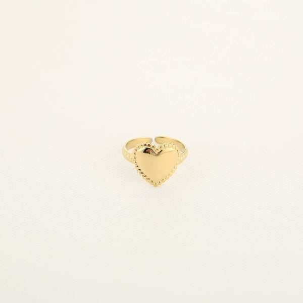 Cute heart ring goud