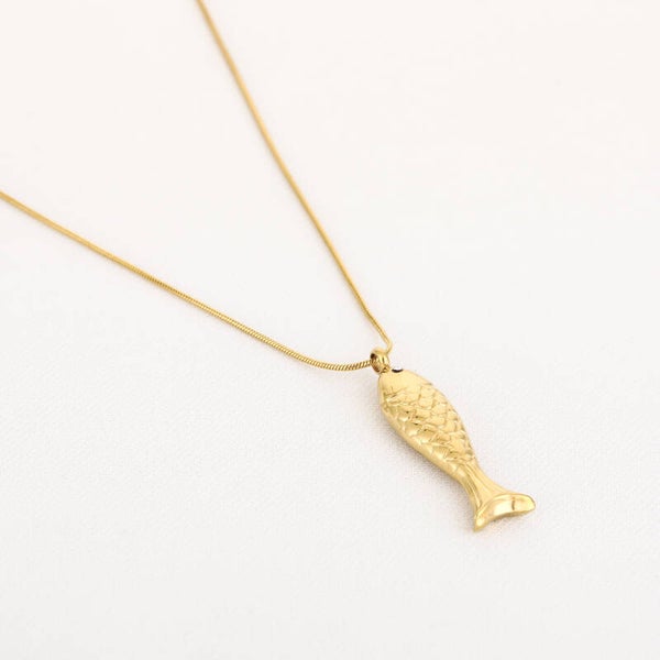 Fishy ketting goud