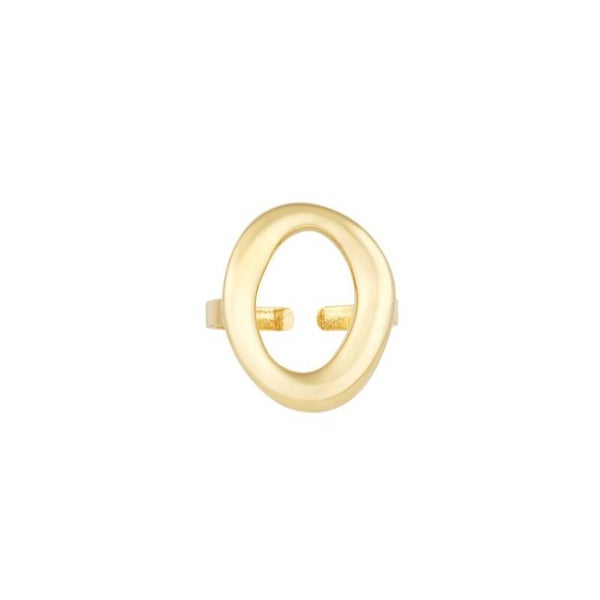 Oval ring goud