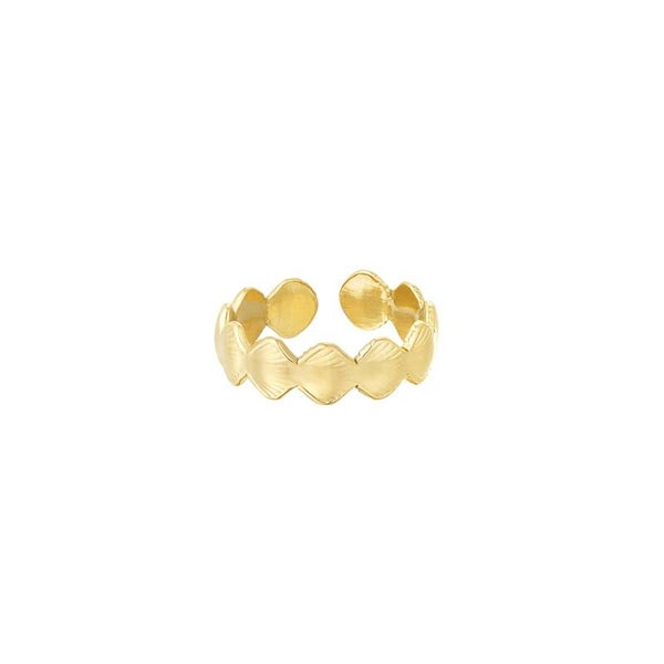 Cute shell ring goud
