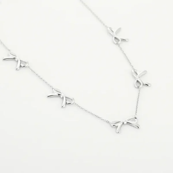 Bow ketting zilver