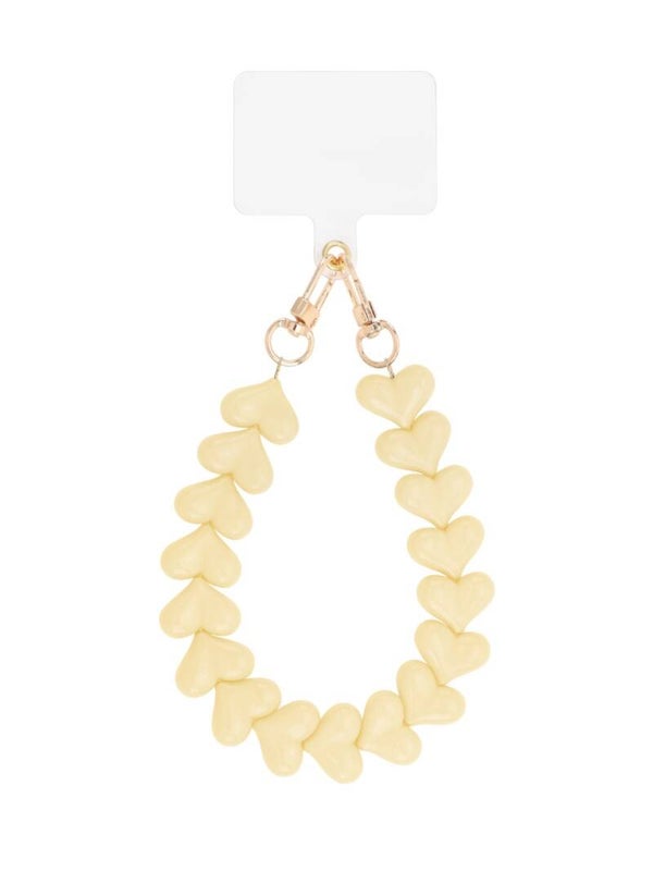Beige hearts telefoonkoord