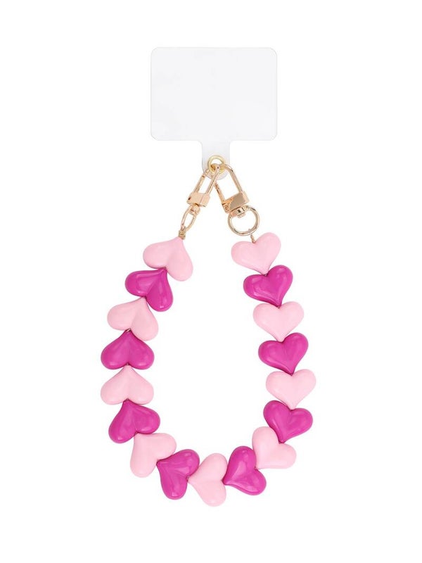 Mix pink hearts telefoonkoord 2.0