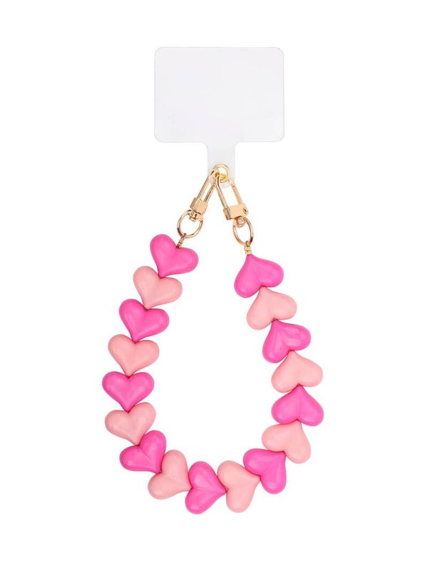 Mix pink hearts telefoonkoord