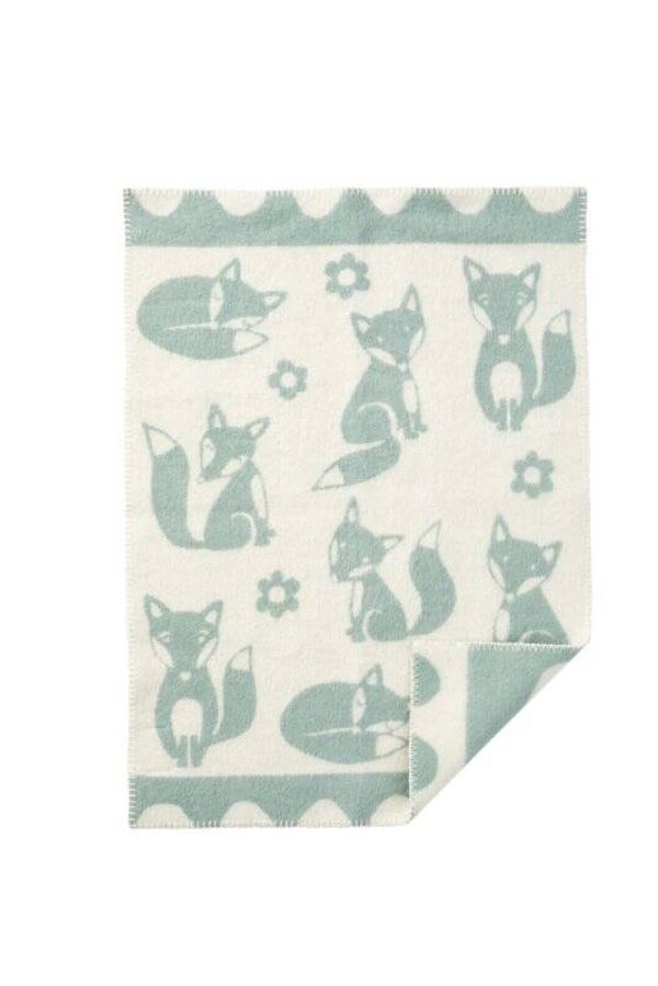 Klippan WIEG Fox Blauw - Eco Lamswol 65x90 cm