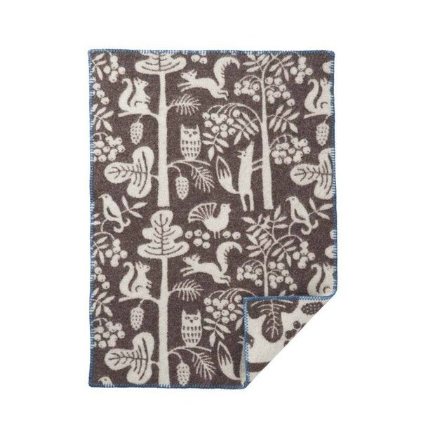 Klippan WIEG Tree climbers Bruin - Eco Lamswol 65x90 cm