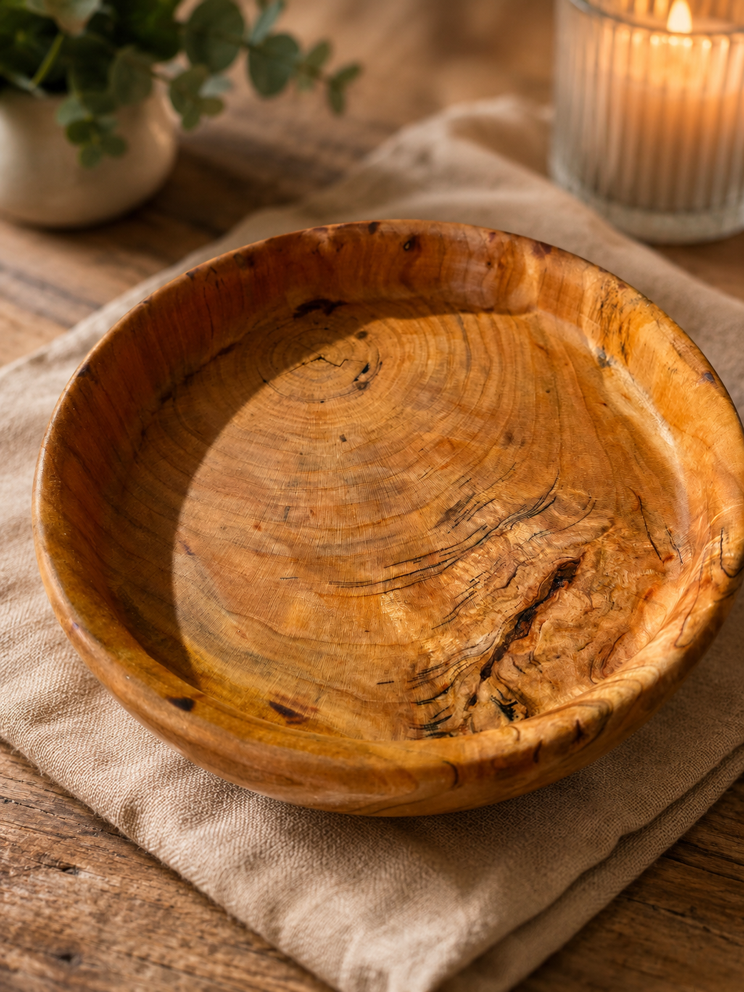 Hand Turned Natural Edge Wooden Bowl
