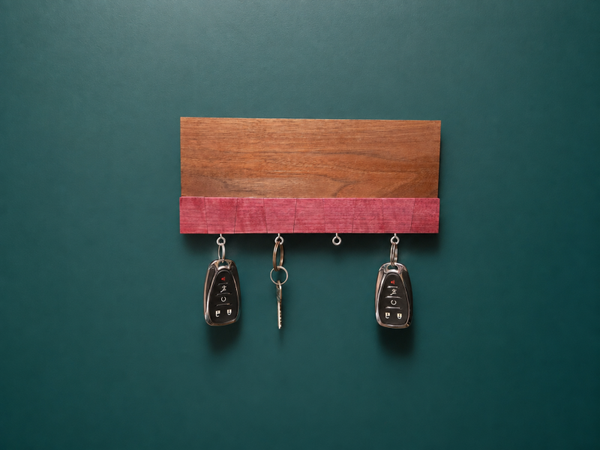 Handcrafted Wooden Key Rack