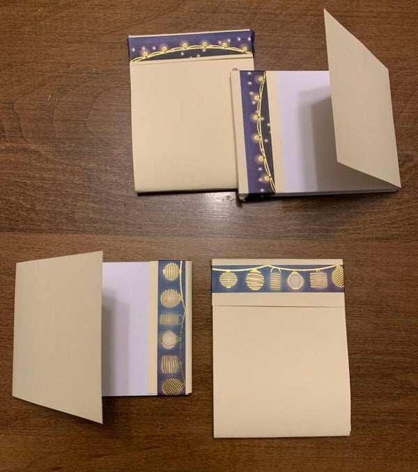 Matchbook note pad - various embellishments
