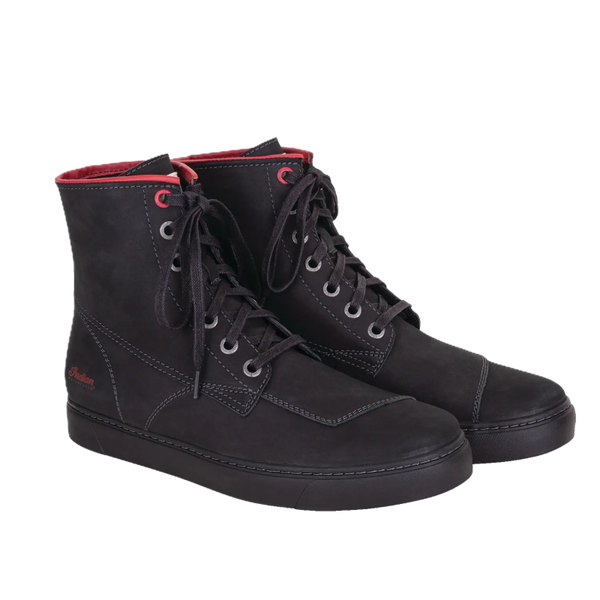 SNEAKER EN CUIR INDIAN MOTORCYCLE BRYANT NOIR ET ROUGE