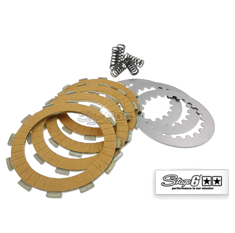 DISQUE EMBRAYAGE MECABOITE STAGE6 ADAPT. DERBI SENDA EURO2 / EURO3 / EURO4 (RACING CARBONE)  SUR MOTO PAS CHER