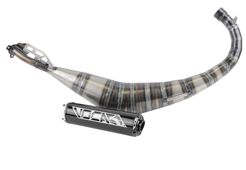 POT 50 A BOITE VOCA ROOKIE POUR MINARELLI 50 AM6, BETA 50 RR/RIEJU 50 RS3, RS2, RS1, MRT, SMX, RMX, RR/PEUGEOT 50 XPS, XP6/MBK 50 X-POWER, X-LIMIT/YAMAHA 50 TZR, DTR (PASSAGE BAS -SILENCIEUX ALU NOIR MOTO PAS CHER