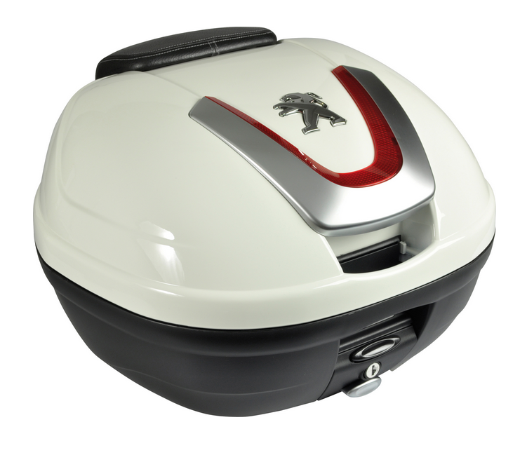 Top Case origine 34L PEUGEOT Django Milky White sur Moto Passion