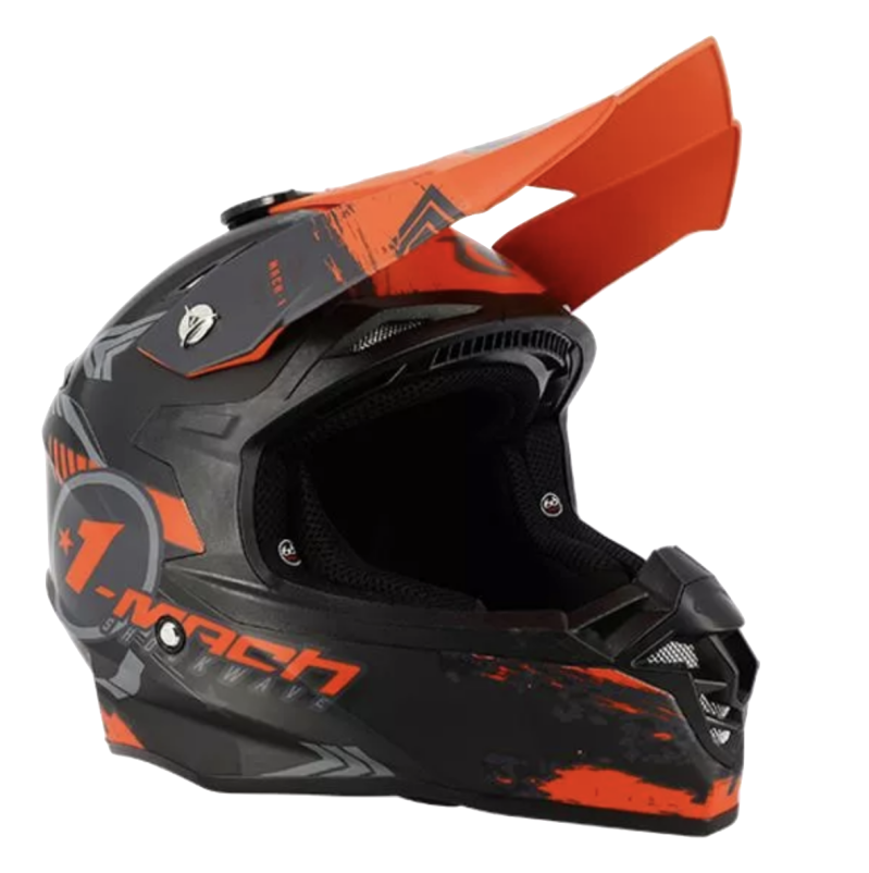 CASQUE CROSS TRENDY MOTO PAS CHER T904 NOIR MAT ROUGE SUR MOTO PASSION 81