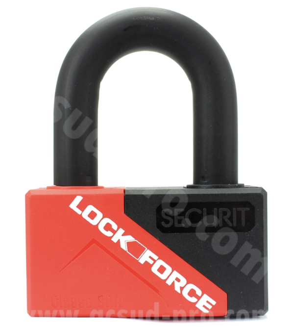 ANTIVOL MOTO PAS CHER HOMOLOGUE SRA MINI U POUR DISQUE LOCK FORCE