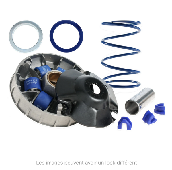 Variateur POLINI HI SPEED PAS CHER (variateur, galets, ressort...) pour scooter PIAGGIO, GILERA 50 (Runner, Stalker, NRG, Typhoon...) Référence 241.672