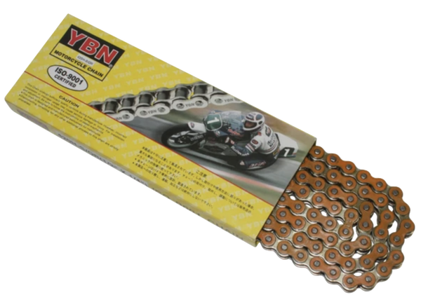 CHAINE ORANGE 420 134 MAILLONS MOTO PAS CHER RENFORCE