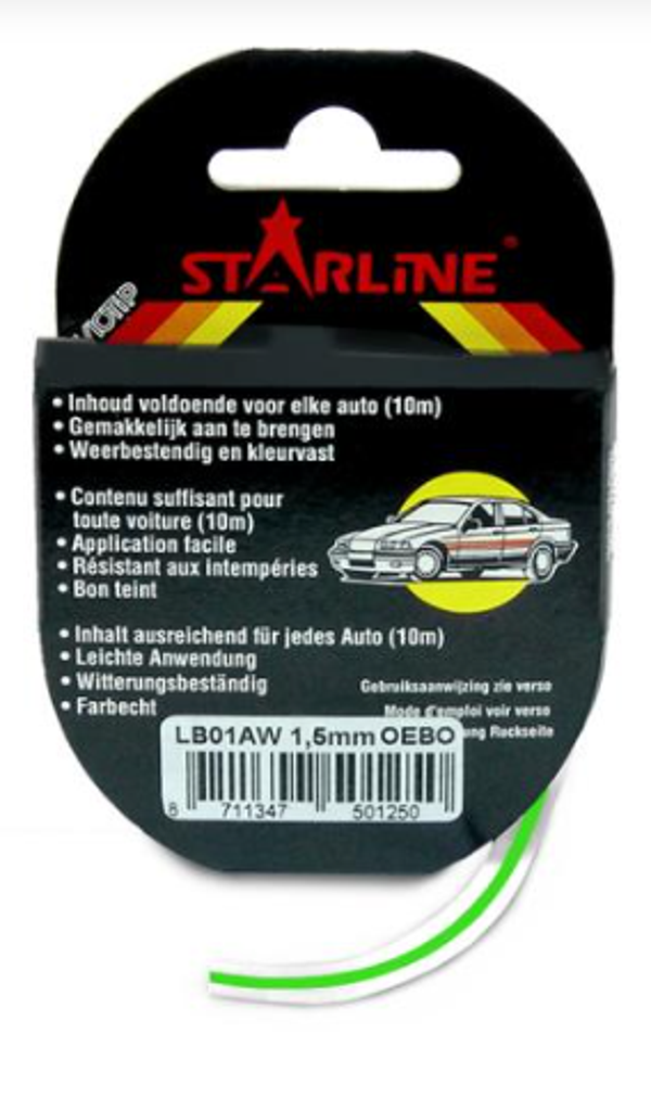 Liseret Tuning Starline 10m x 6mm, vert  MOTO PAS CHER