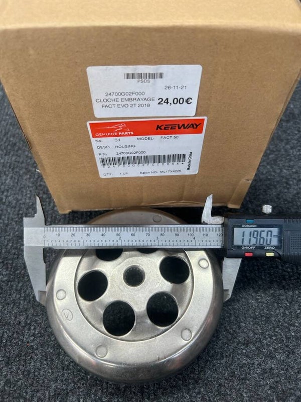 CLOCHE EMBRAYAGE KEEWAY FACT EVO 2 TEMPS ANNÉE 2018