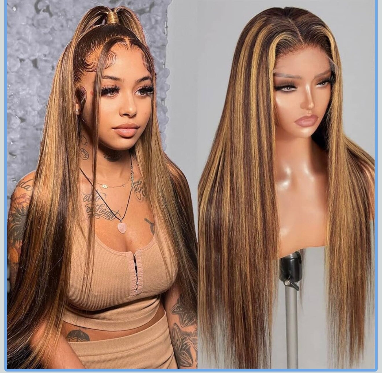 Ombre Lace Front Wig Human