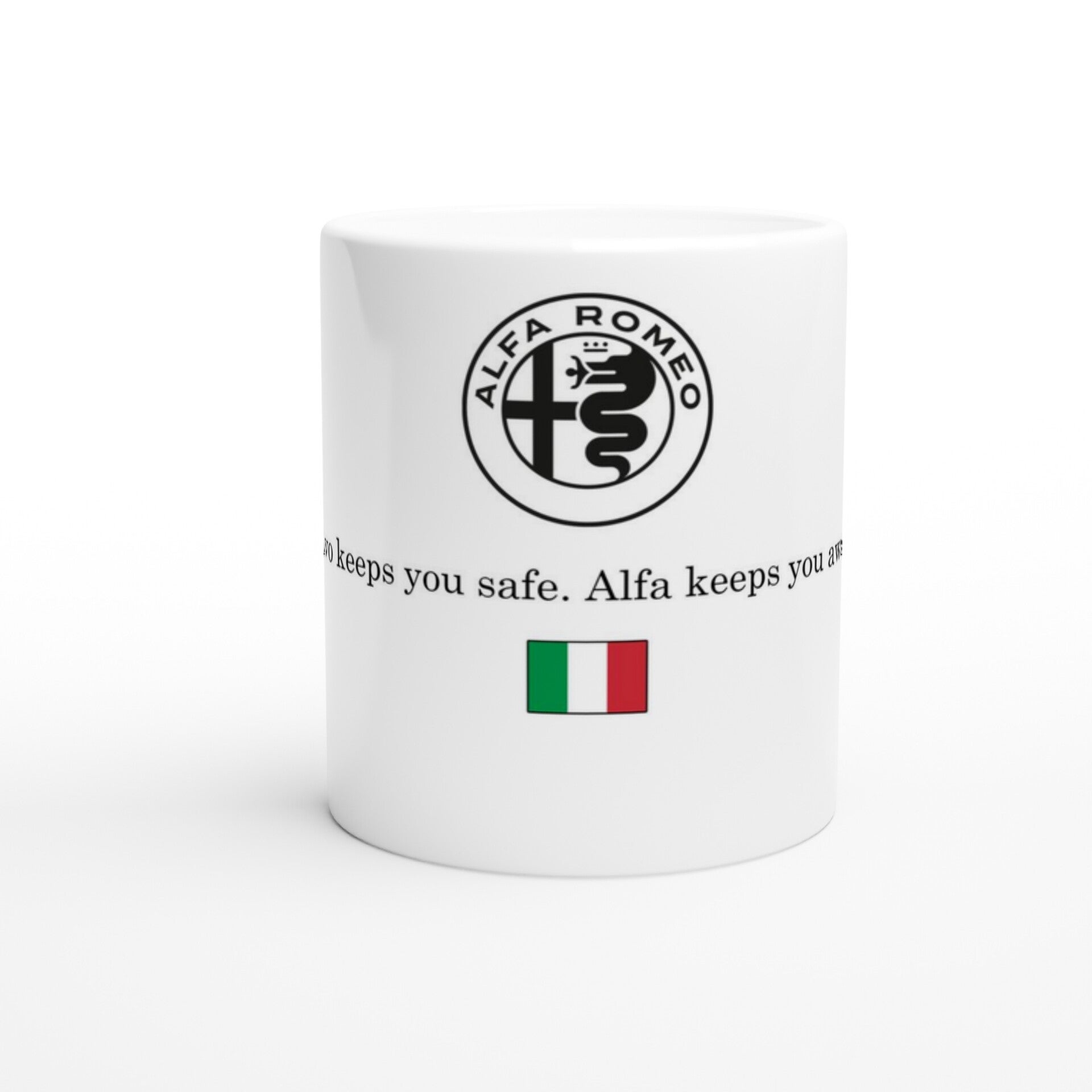 Alfa Romeo: Volvo keeps you safe. Alfa keeps you awake.