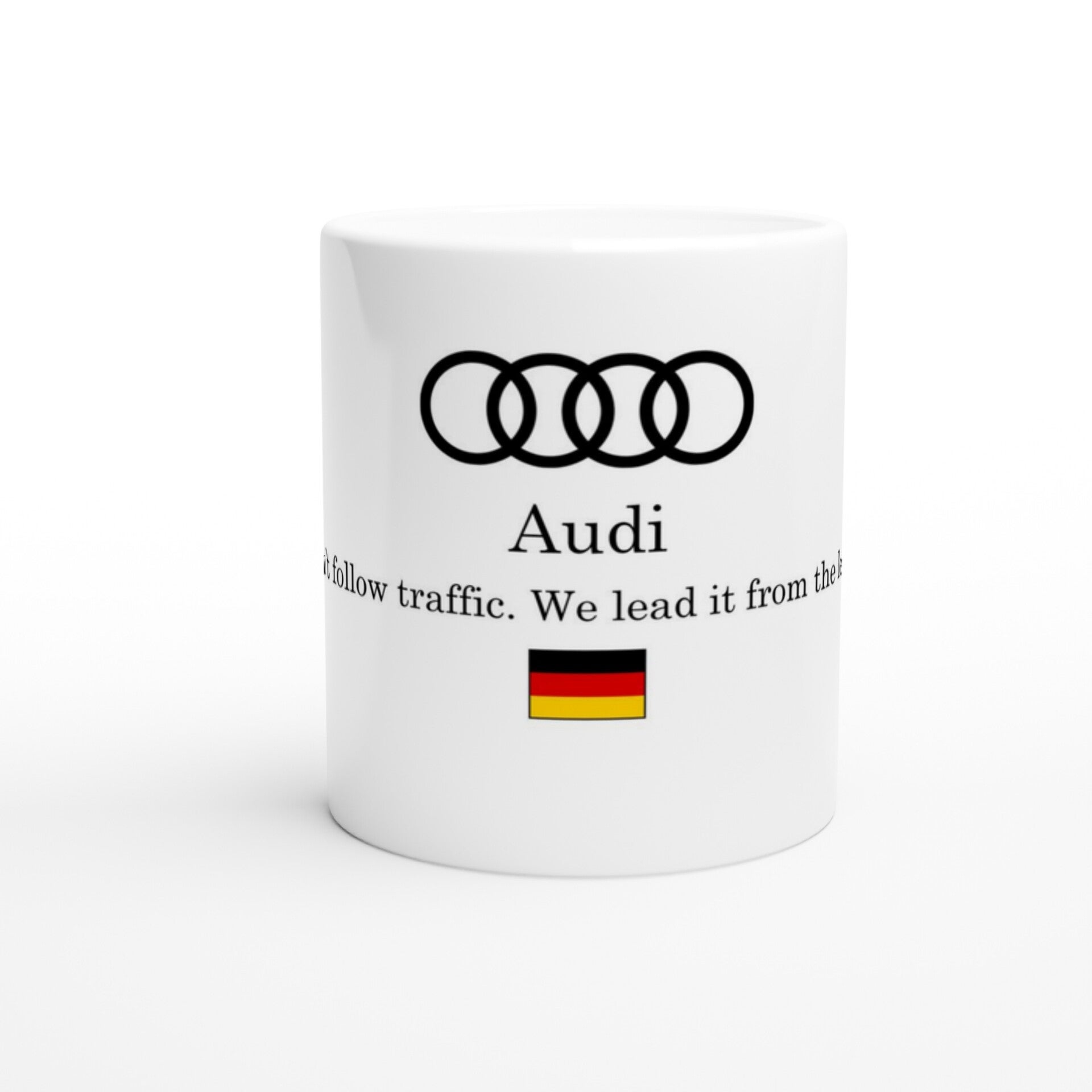 Audi: We don’t follow traffic. We lead it — from the left lane.