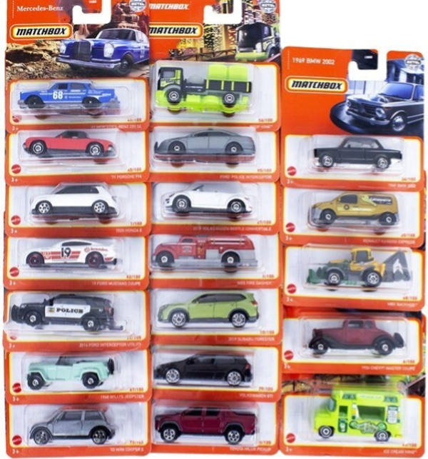 MATCHBOX / BURAGO voitures classiques 1:64 modèle aléatoire