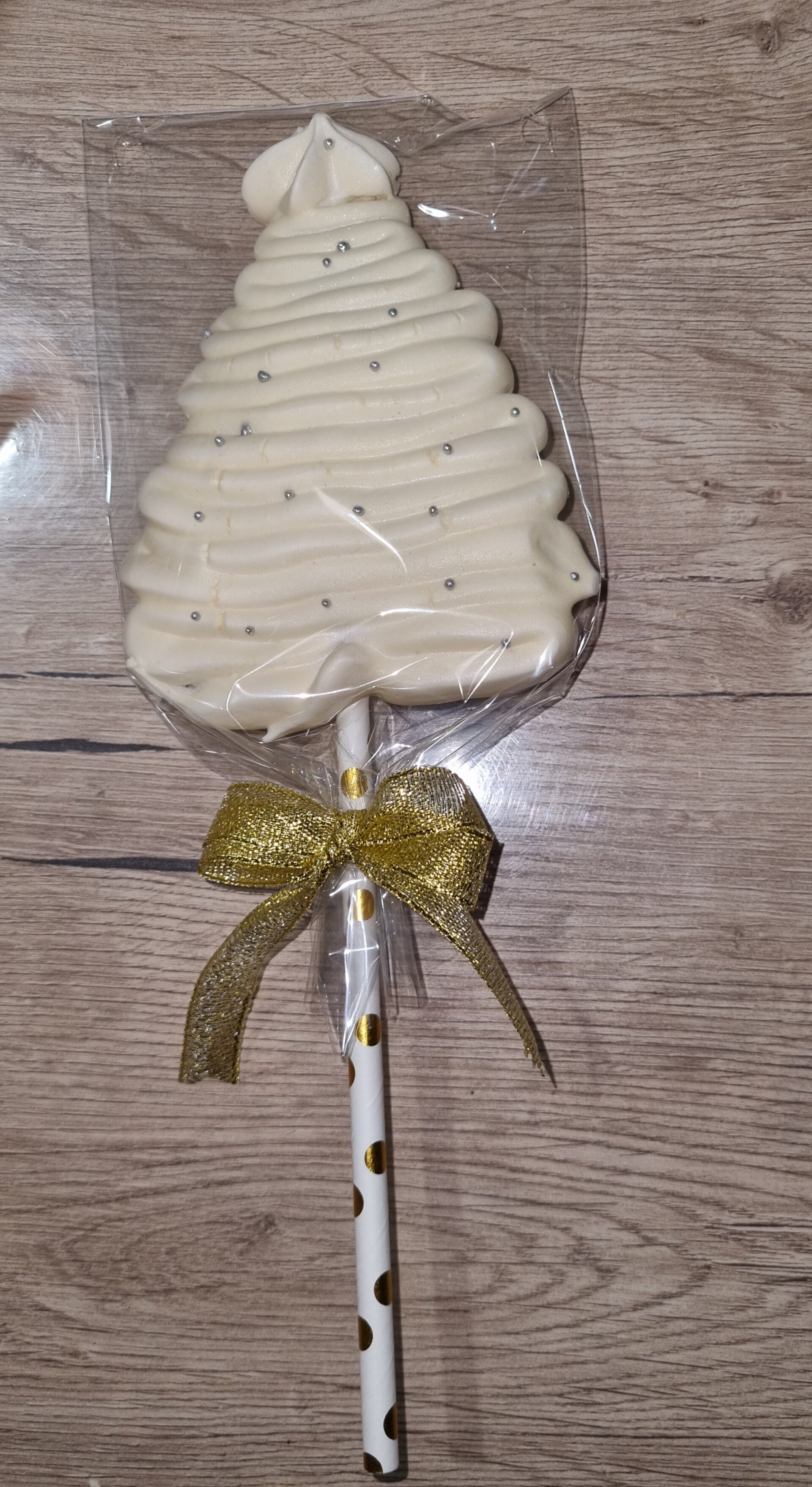 Meringue Sucette Sapin Blanc