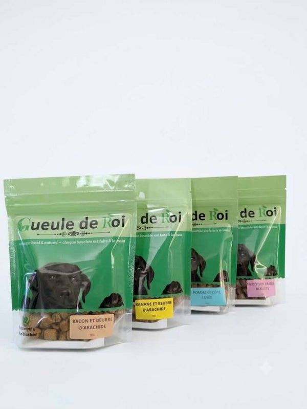 Ensemble de 4 sacs de gâteries d'entraînement faibles en calories