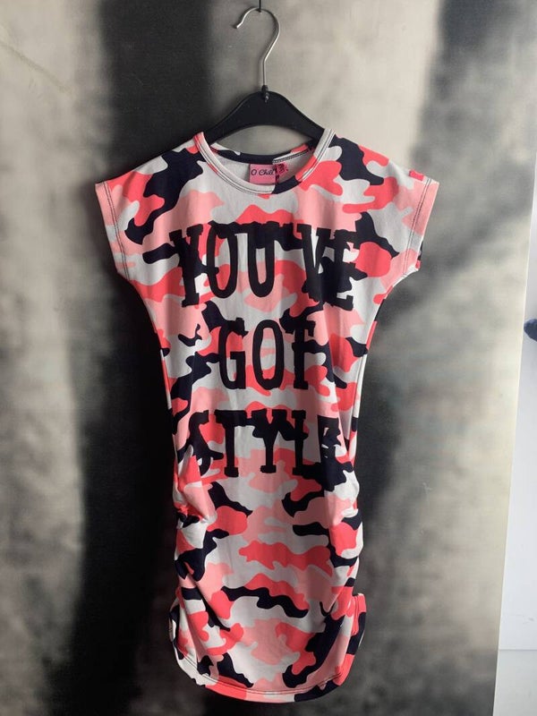 Ochill kleed roze camouflage