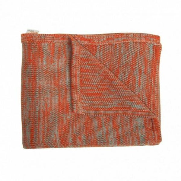 TRIXIE BABY DEKEN WIEG TRICOT ROOD/GRIJS