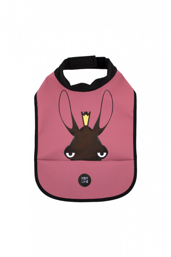 BABY LIVIA HIGH NECK BIB MOOSE BLUSHY BURGUNDY