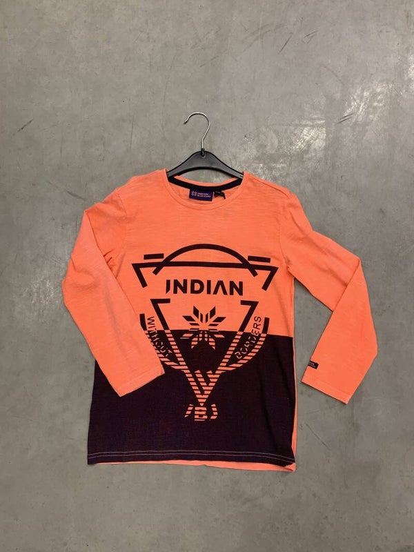 IBJ TSHIRT LM ORANJE WITHOUT BORDERS 140