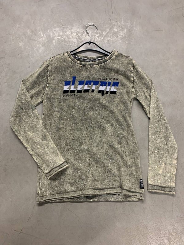 IBJ TSHIRT LM KHAKI ELECTRIC 140