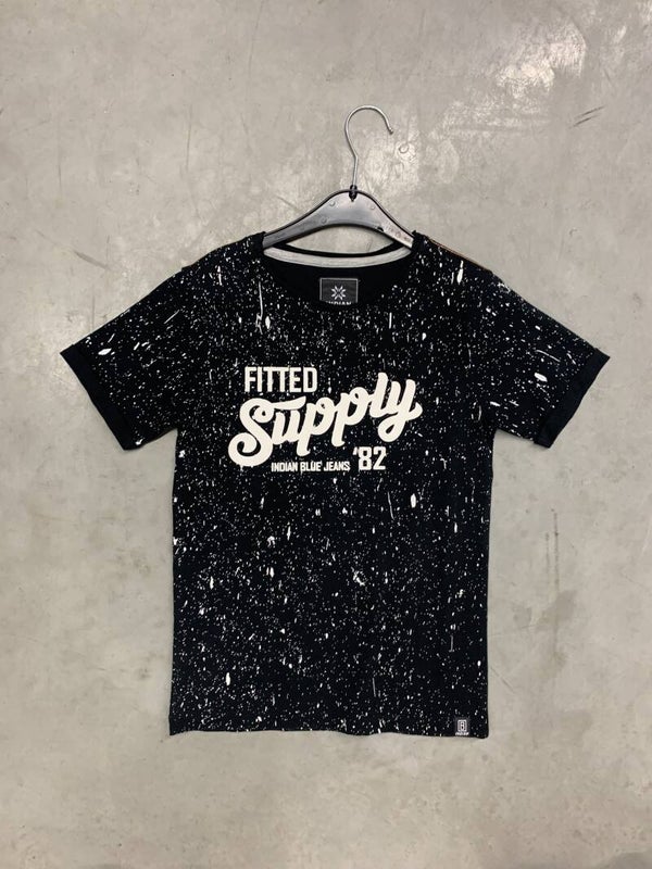 IBJ TSHIRT KM ZWART FITTED SUPPLY 140