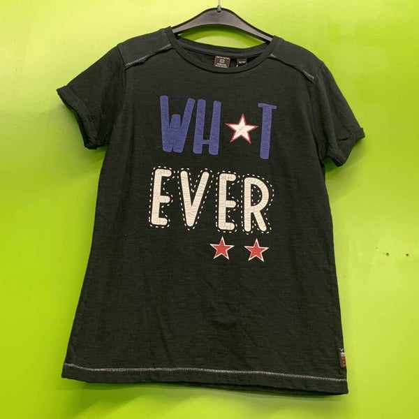 IBJ TSHIRT KM ZWART WHAT EVER 140