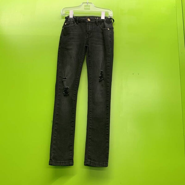 IBJ JEANS SKINNY FIT DARK GREY RIPPED DETAIL 140