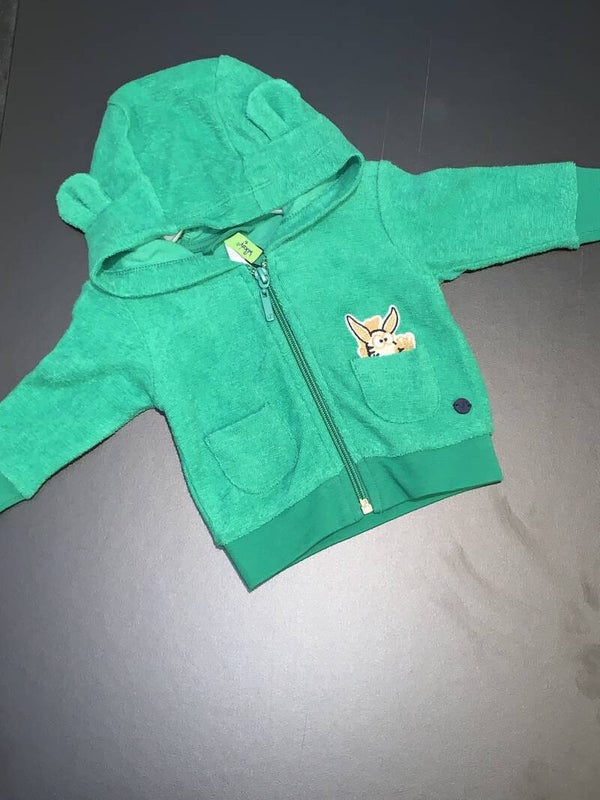 WOODY ZEBRA VESTJE GROEN UNISEX 1M