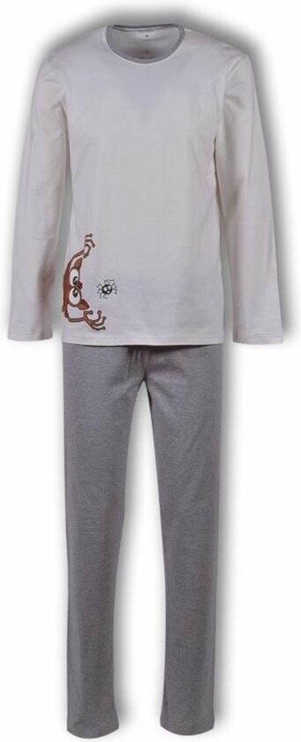WOODY SPOOKDIER WIT/ GREY MELANGE UNISEX 6M