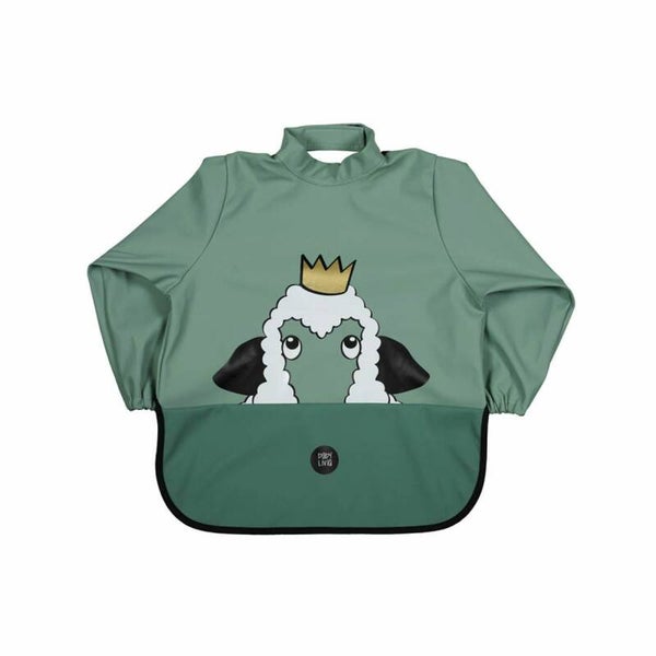 BABY LIVIA LONG SLEEVE BIB SHEEP POWDER GREEN