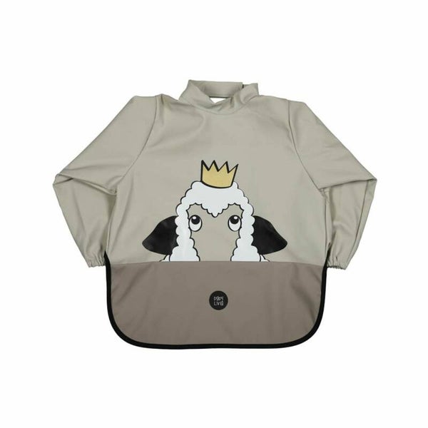 BABY LIVIA LONG SLEEVE BIB SHEEP SOFT BEIGE