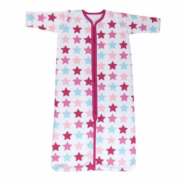 LITTLE DUTCH SLAAPZAK WINTER 80CM MIXED STARS PINK
