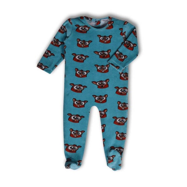 WOODY SPOOKDIER VELOURS KRUIPPAKJE PRINT ALL OVER UNISEX 9M