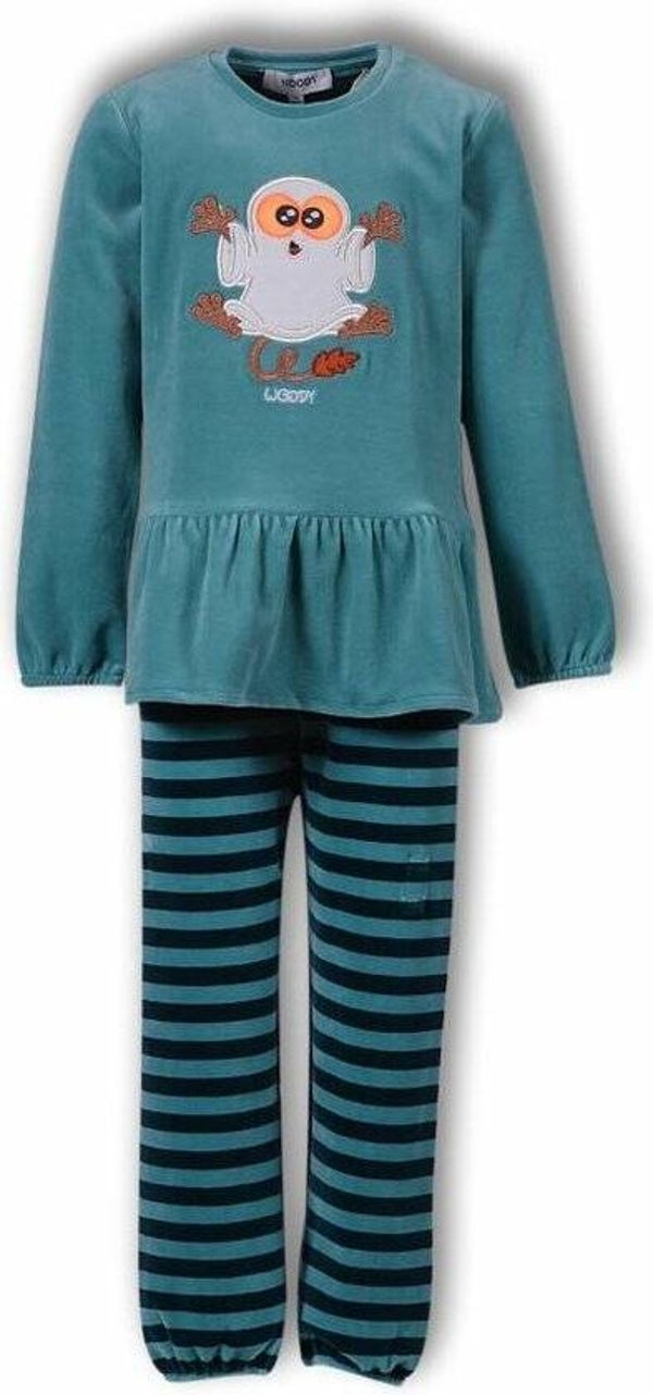 WOODY SPOOKDIER VELOURS BLAUW/ STREEP MEISJE 6M