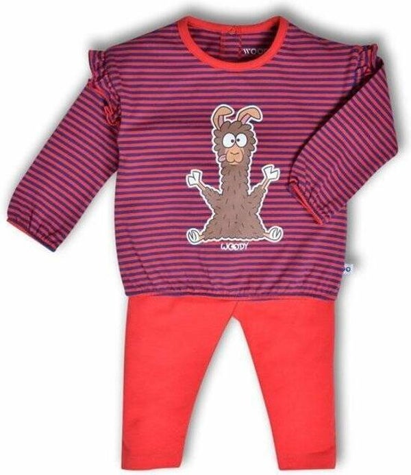 WOODY ALPACA ROOD STREEP/ ROOD MEISJE 1M